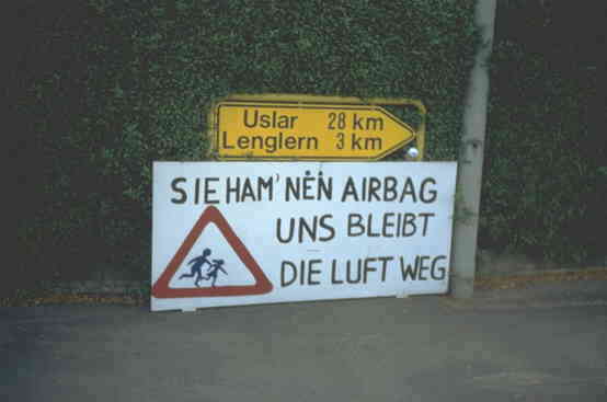 Protestplakat gegen Luftverschmutzung